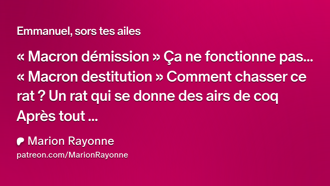 Emmanuel, sors tes ailes