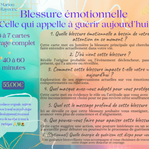 CARTO – Blessure émotionnelle: Celle qui appelle à guérir aujourd'hui (Tirage complet)