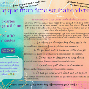 CARTO – Ce que mon âme souhaite vivre (Tirage à thème)