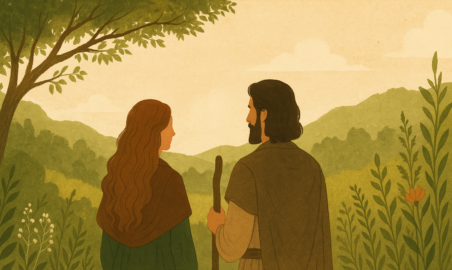 Couple la soigneuse et le druide